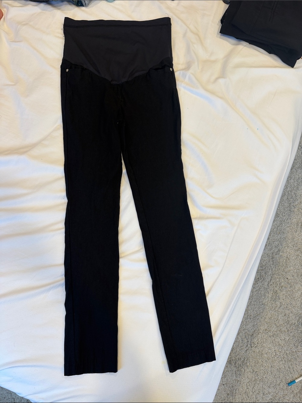 Pinkblush Black Maternity Leggings with Full Panel